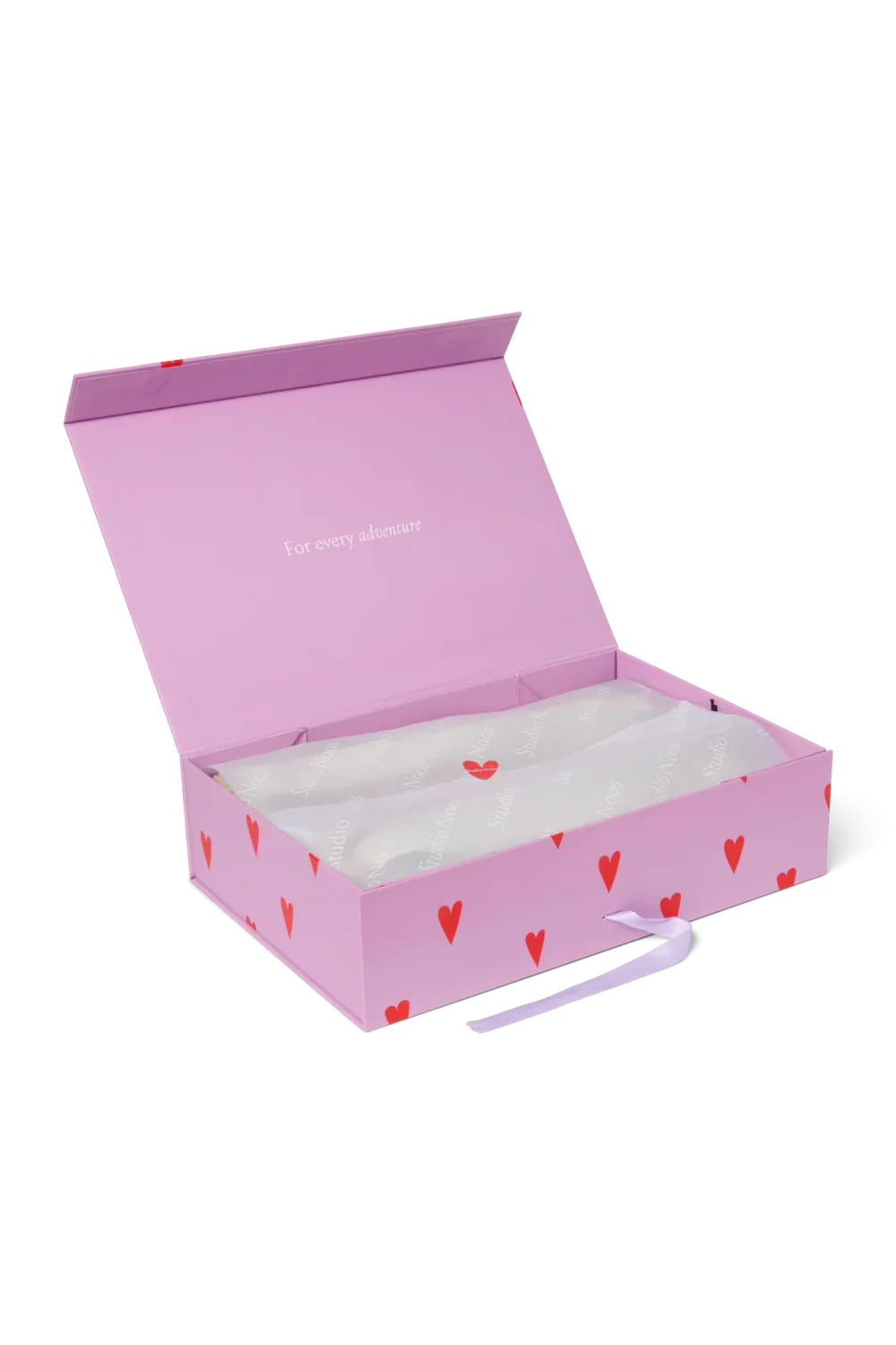 Geschenkbox Lila Herzen M