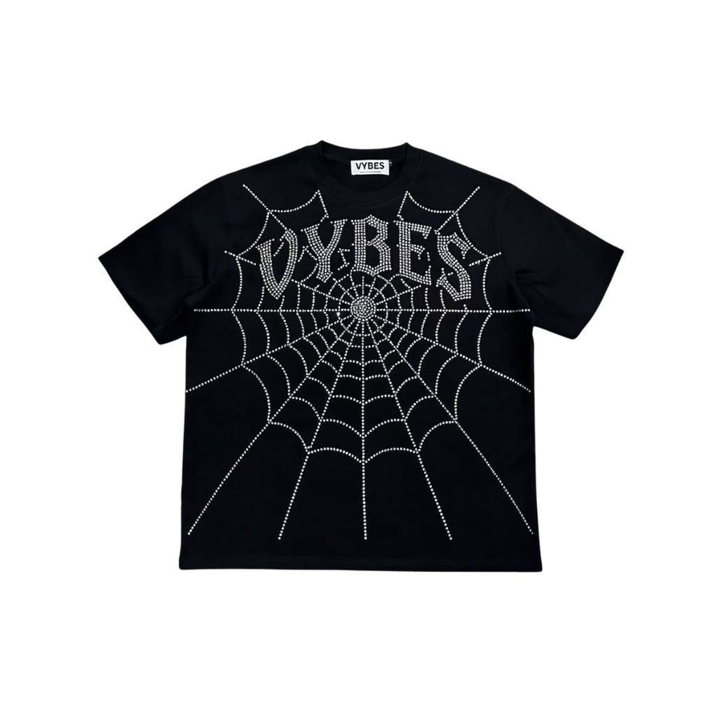 VYBES Rhinestone Web Tee