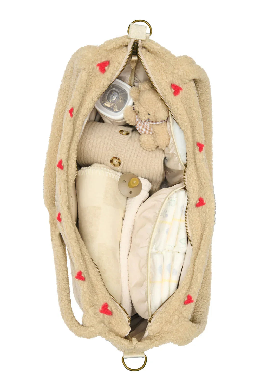 Wickeltasche Ecru Teddy