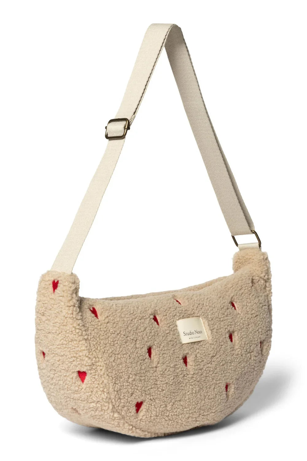 Ecru Herzen Teddybauchtasche für Erwachsene