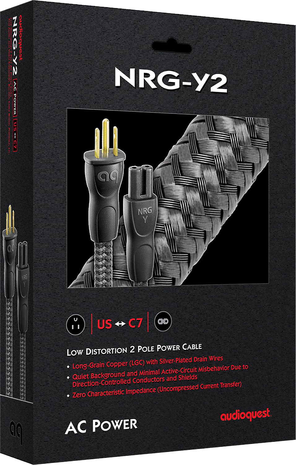 AudioQuest NRG Series 9.8 Feet Low Distortion 2 Pole AC Power Cable - NRGY2US3M - image 2