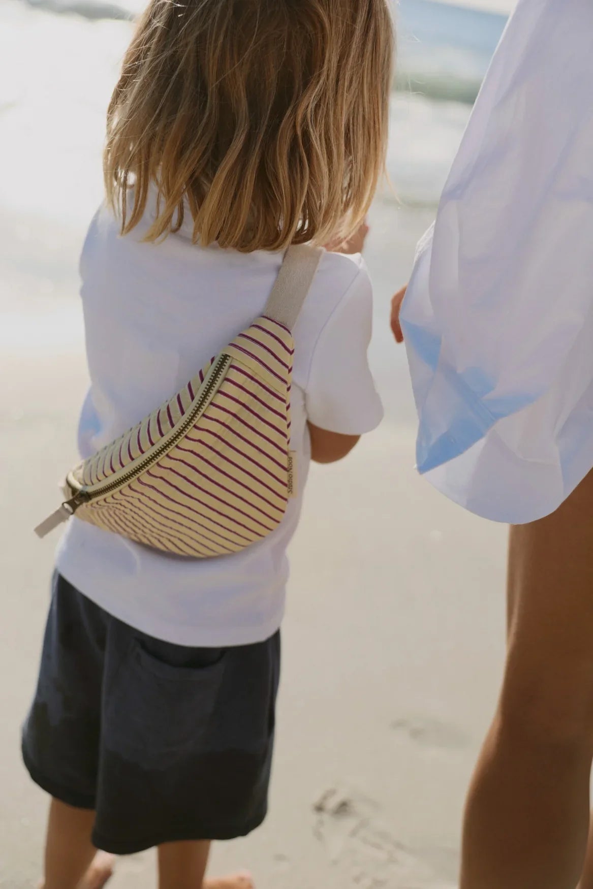 Poplin Striped Mini Fanny Pack | Butter Yellow