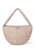 Beige Leopardenmuster-Puffy-Umhängetasche