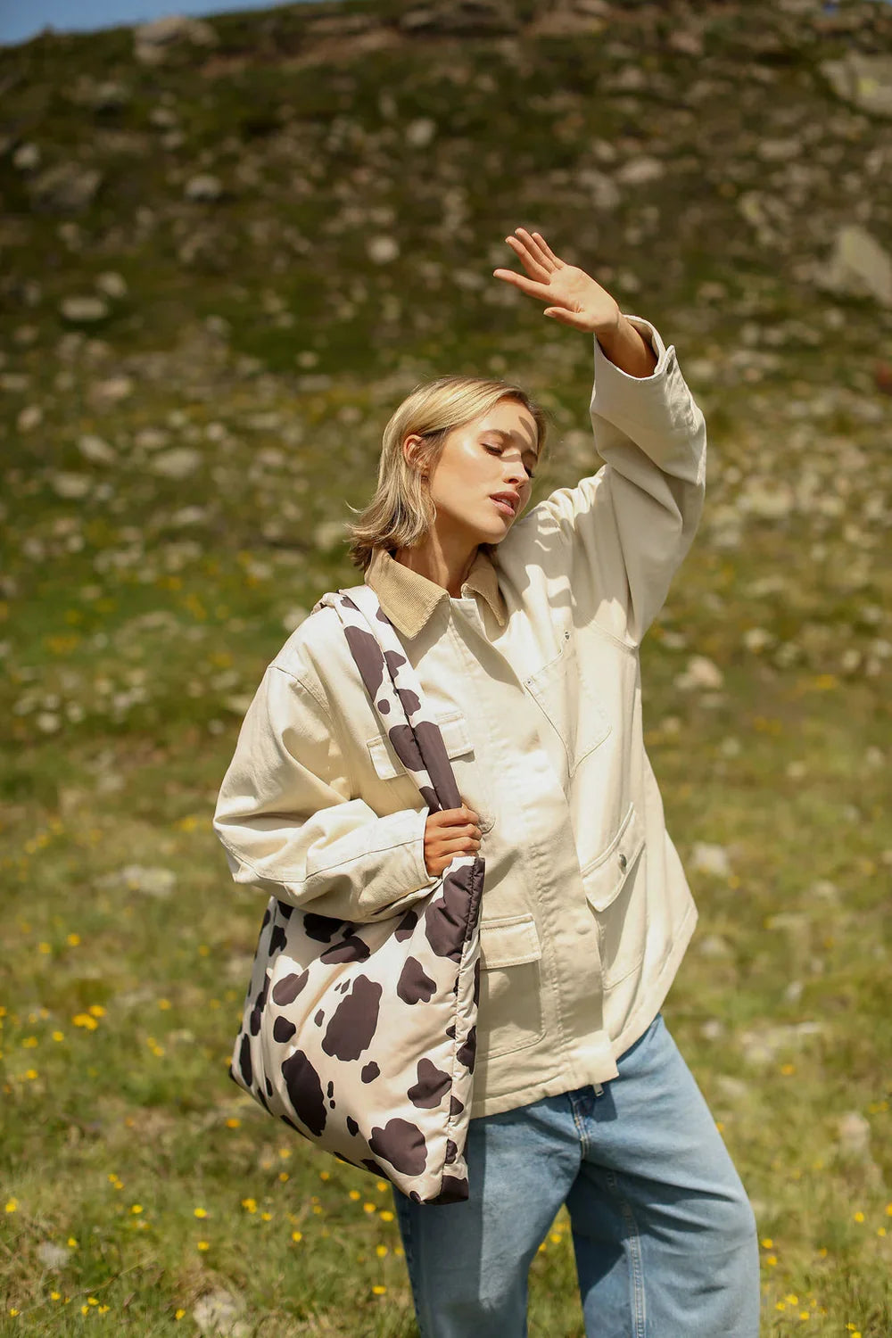 Holy Cow Puffy Mom Bag - Brownish