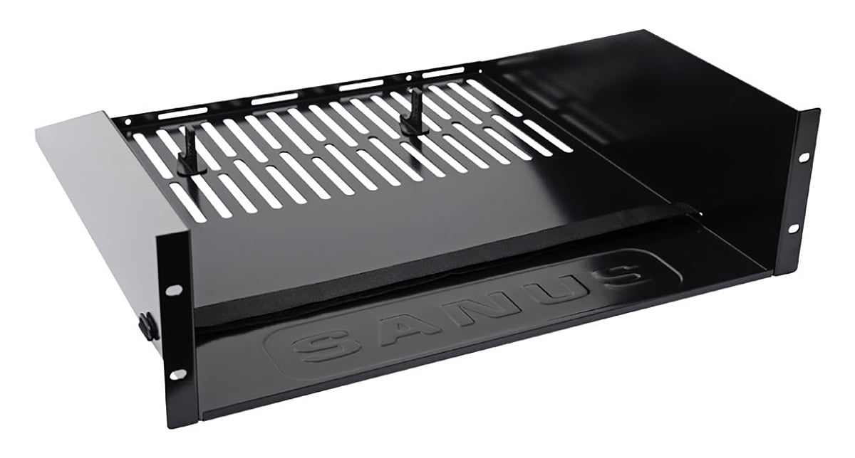 Sanus 3U Black Vented AV Shelf - CASH23-B1 - image 3