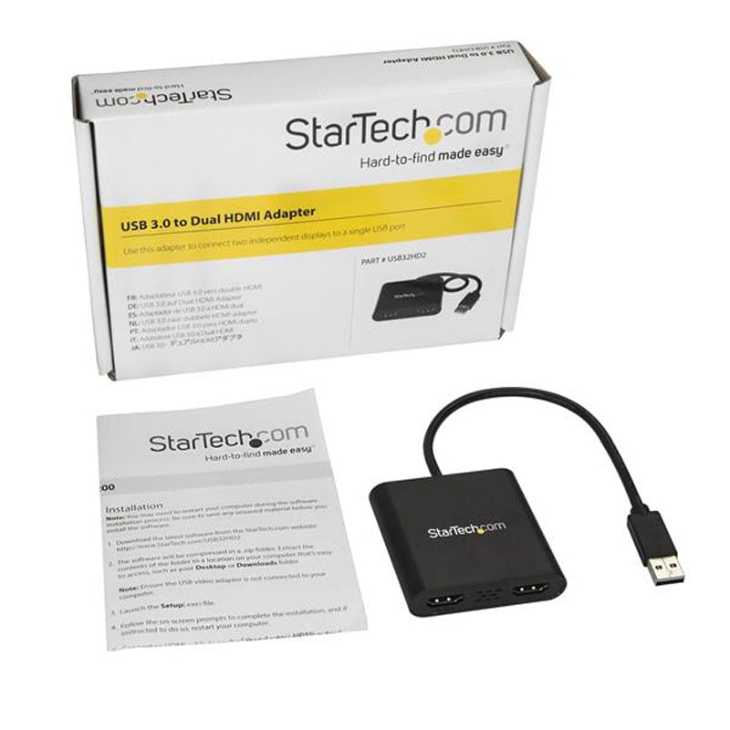 StarTech USB to Dual HDMI Adapter - USB32HD2 - image 3