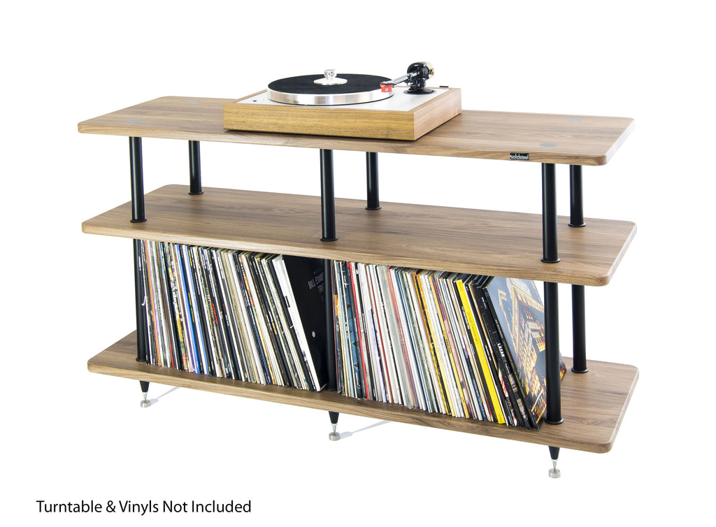 Solidsteel VL-3 Walnut Wood Vinyl Record Storage & Hi-Fi Rack - VL-3 - image 3