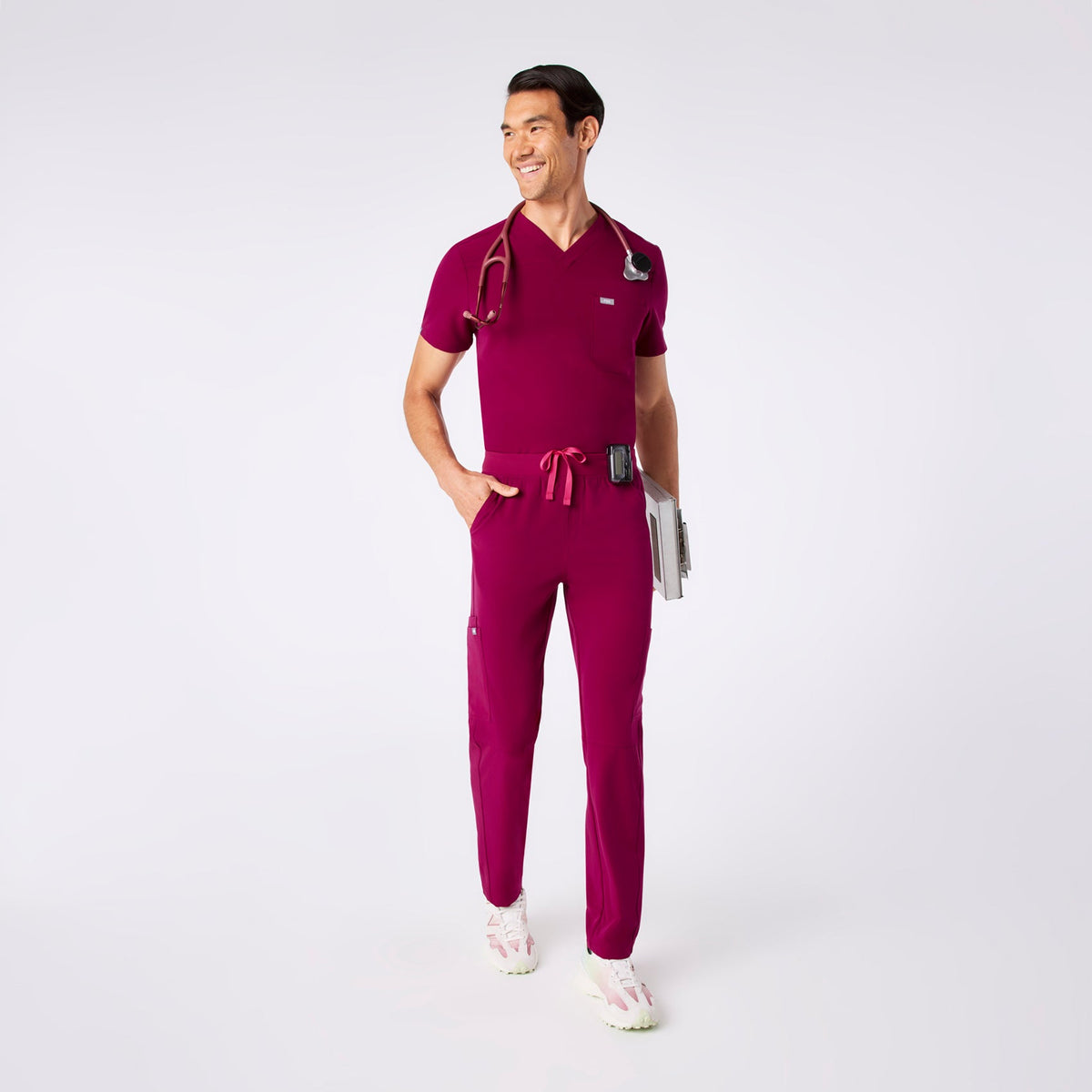 Axim Straight-Leg Scrub Pant™ - Dark Magenta