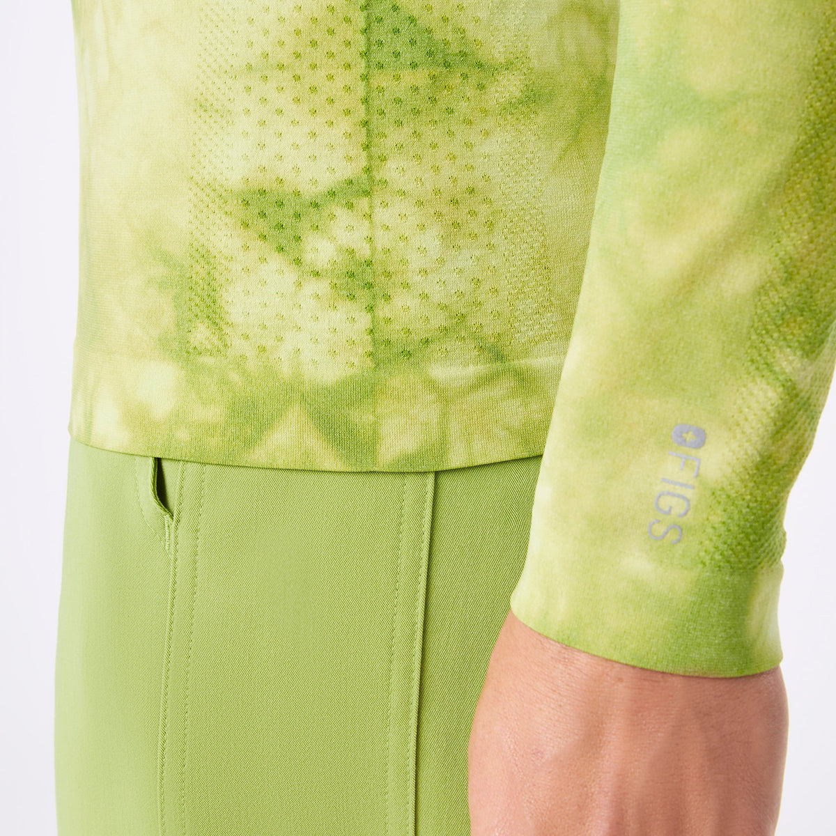 Makato Seamless Long-Sleeve Underscrub - Tie Dye Matcha