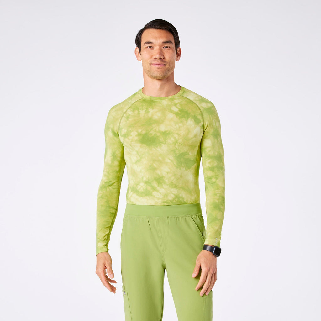 Makato Seamless Long-Sleeve Underscrub - Tie Dye Matcha