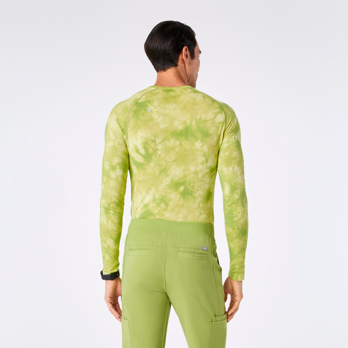 Makato Seamless Long-Sleeve Underscrub - Tie Dye Matcha