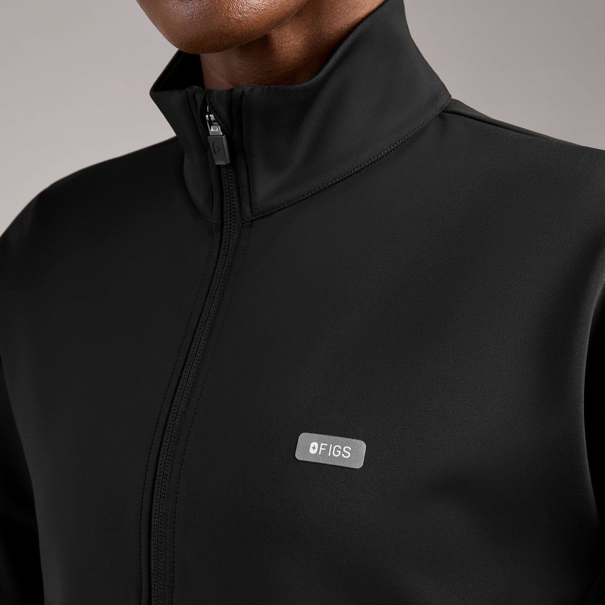Labelle Bomber Scrub Jacket - Black