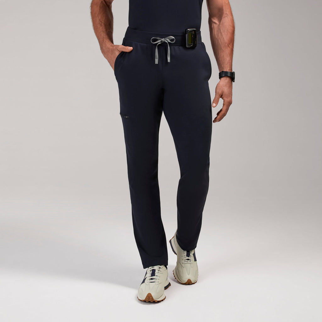 Pierre Slim Tapered Scrub Pant - Navy