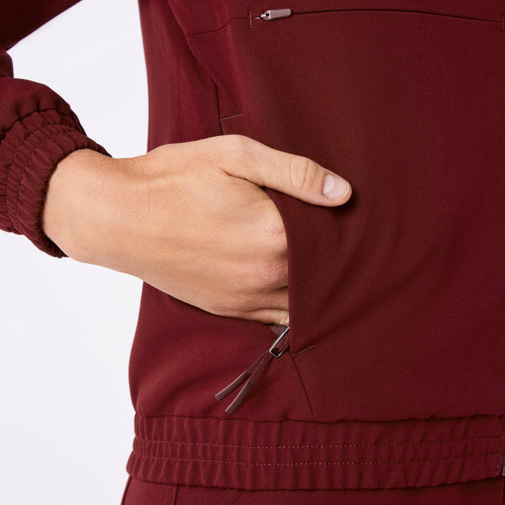 Sydney Scrub Jacket - Burgundy