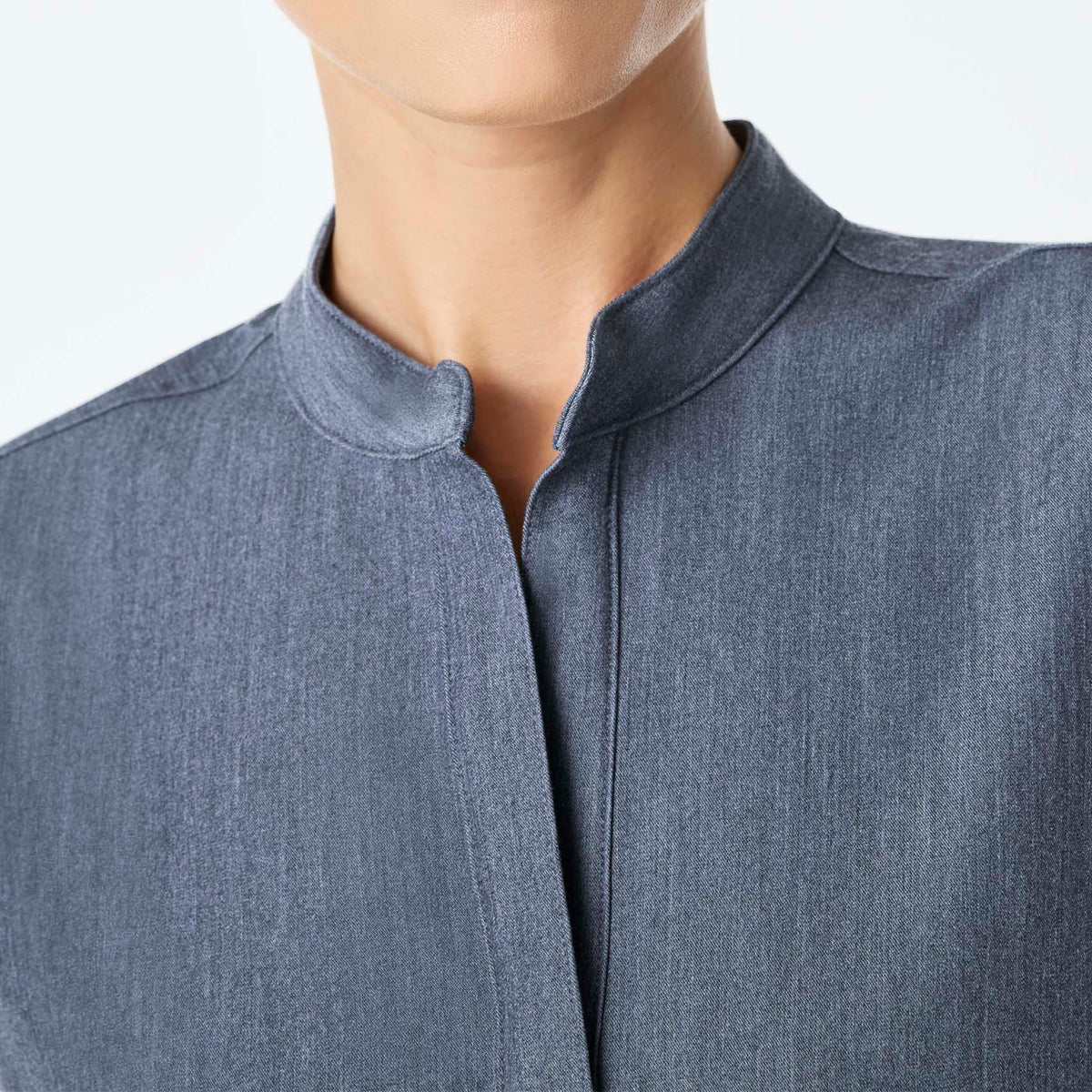 Rafaela Oversized Scrub Top™ - Heather Denim