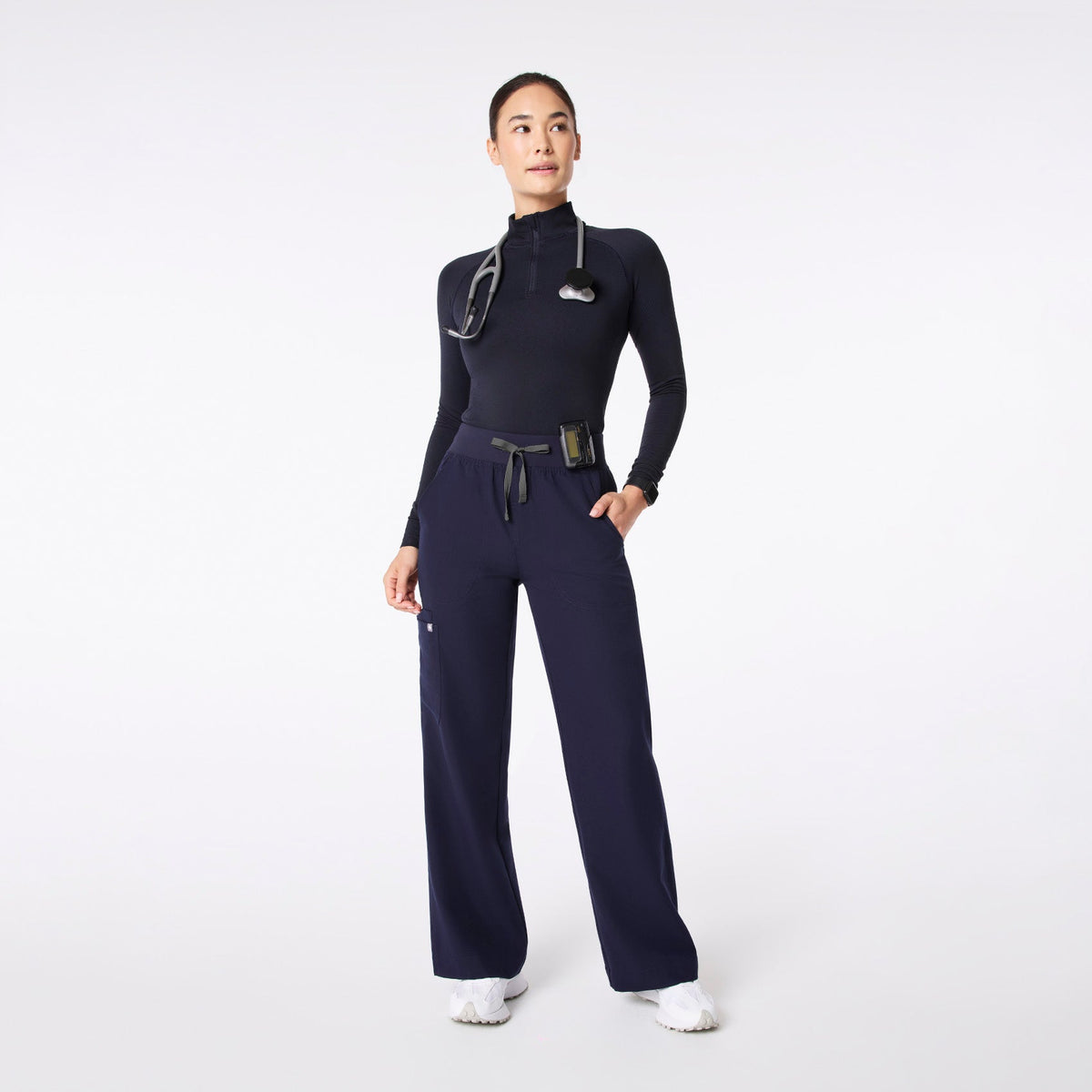 Salta ¼ Zip Long-Sleeve Underscrub - Navy