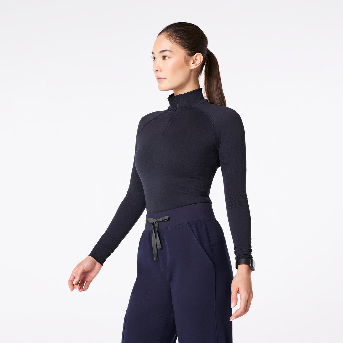 Salta ¼ Zip Long-Sleeve Underscrub - Navy