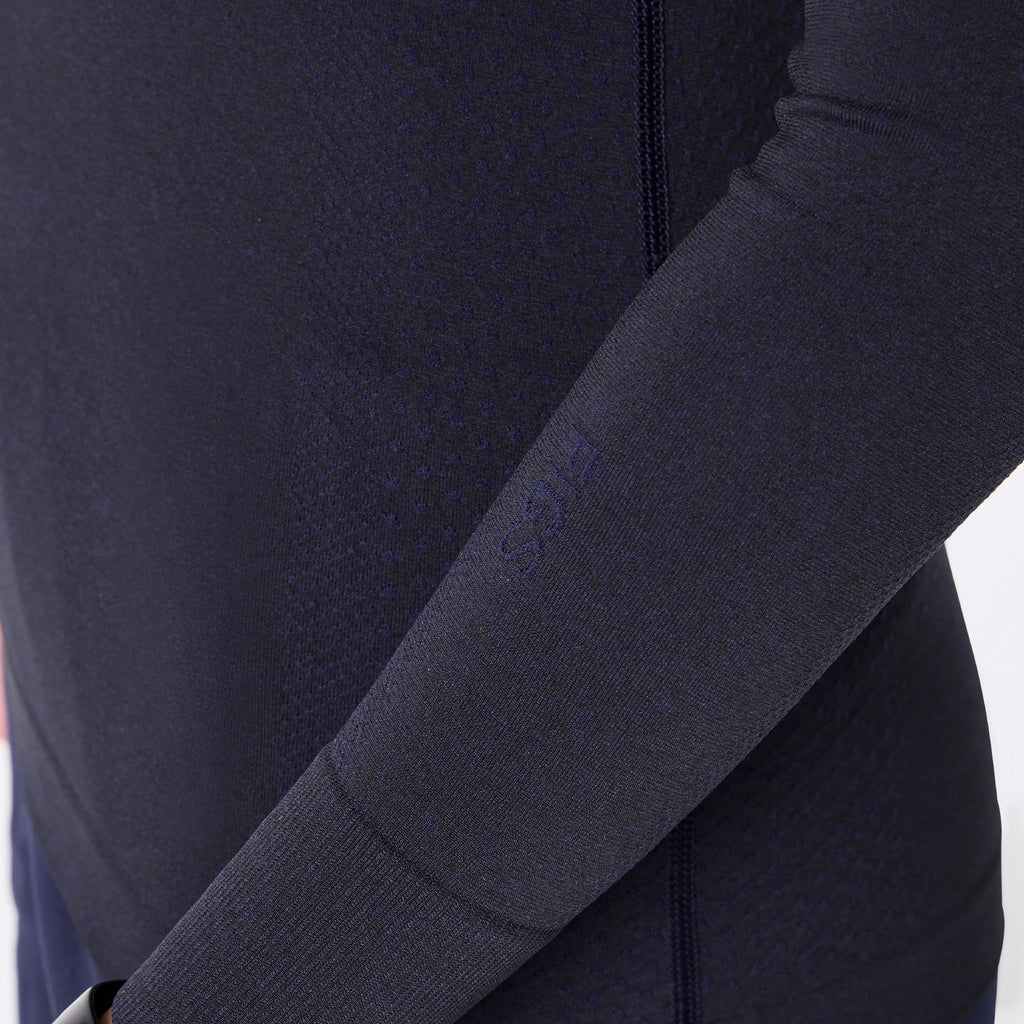 Salta ¼ Zip Long-Sleeve Underscrub - Navy