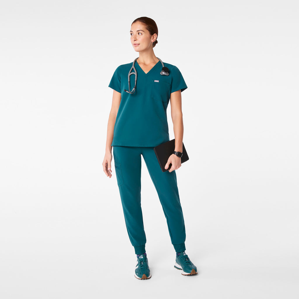 Catarina Scrub Top™ - Caribbean Blue