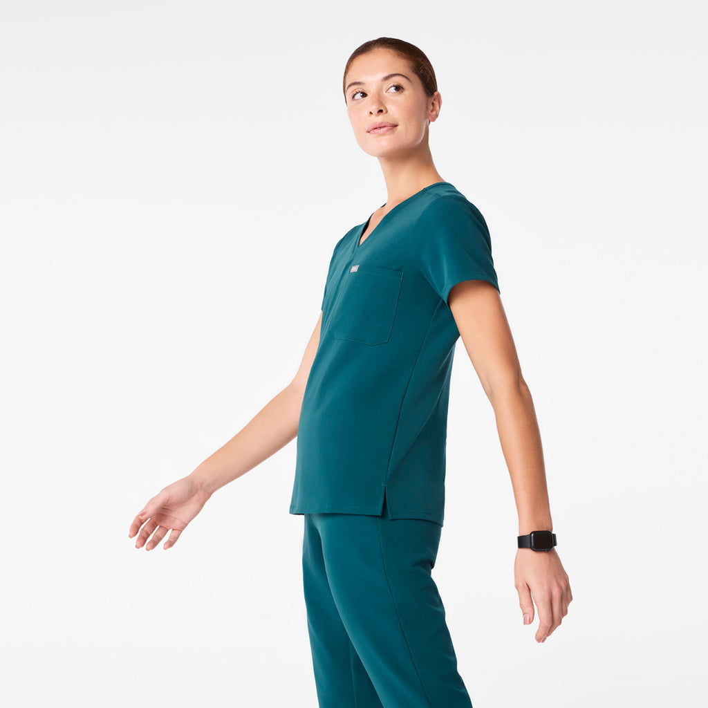 Catarina Scrub Top™ - Caribbean Blue