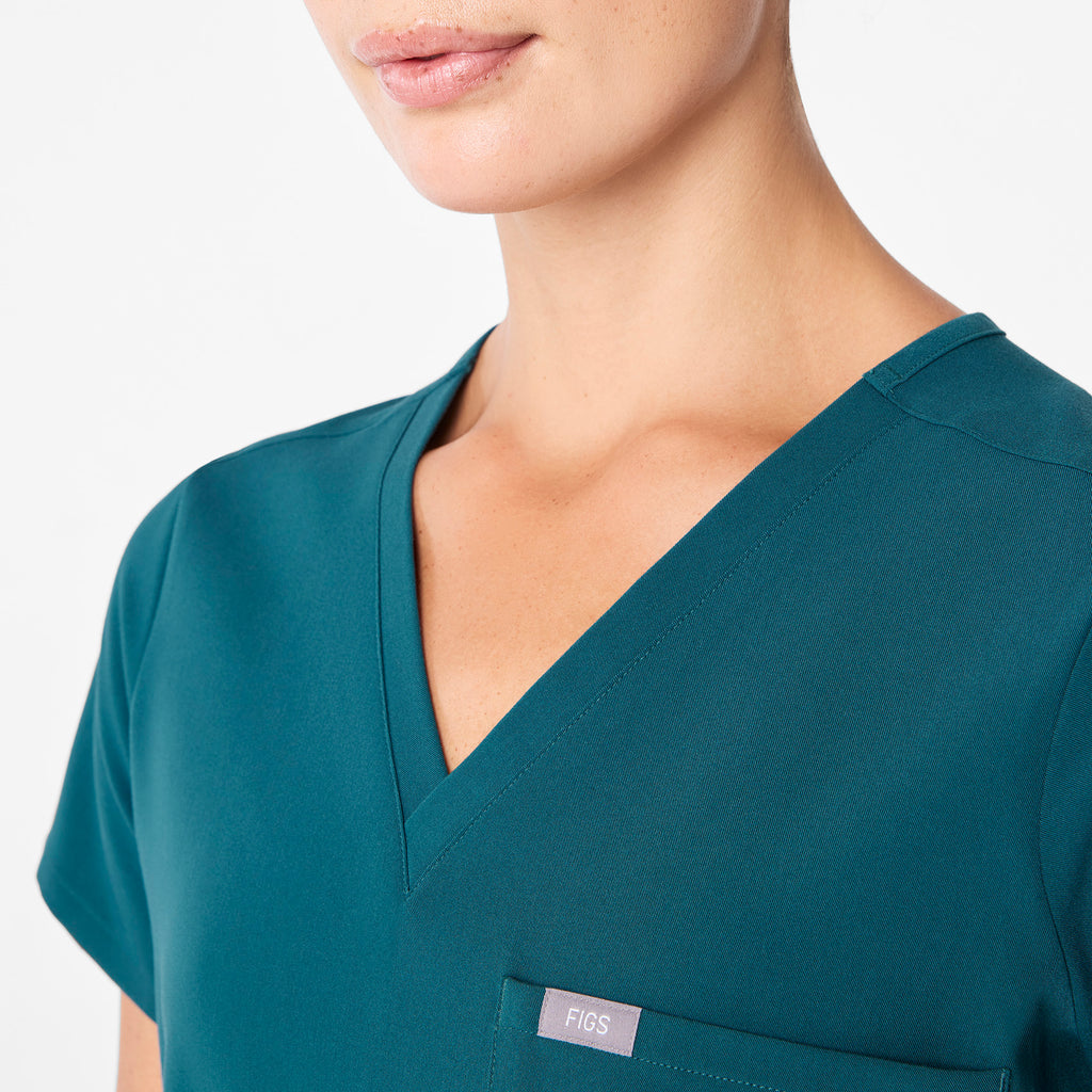Catarina Scrub Top™ - Caribbean Blue