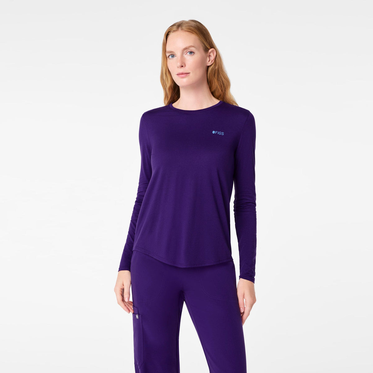 Sleigh Rounds Long-Sleeve Underscrub - Purple Pulse