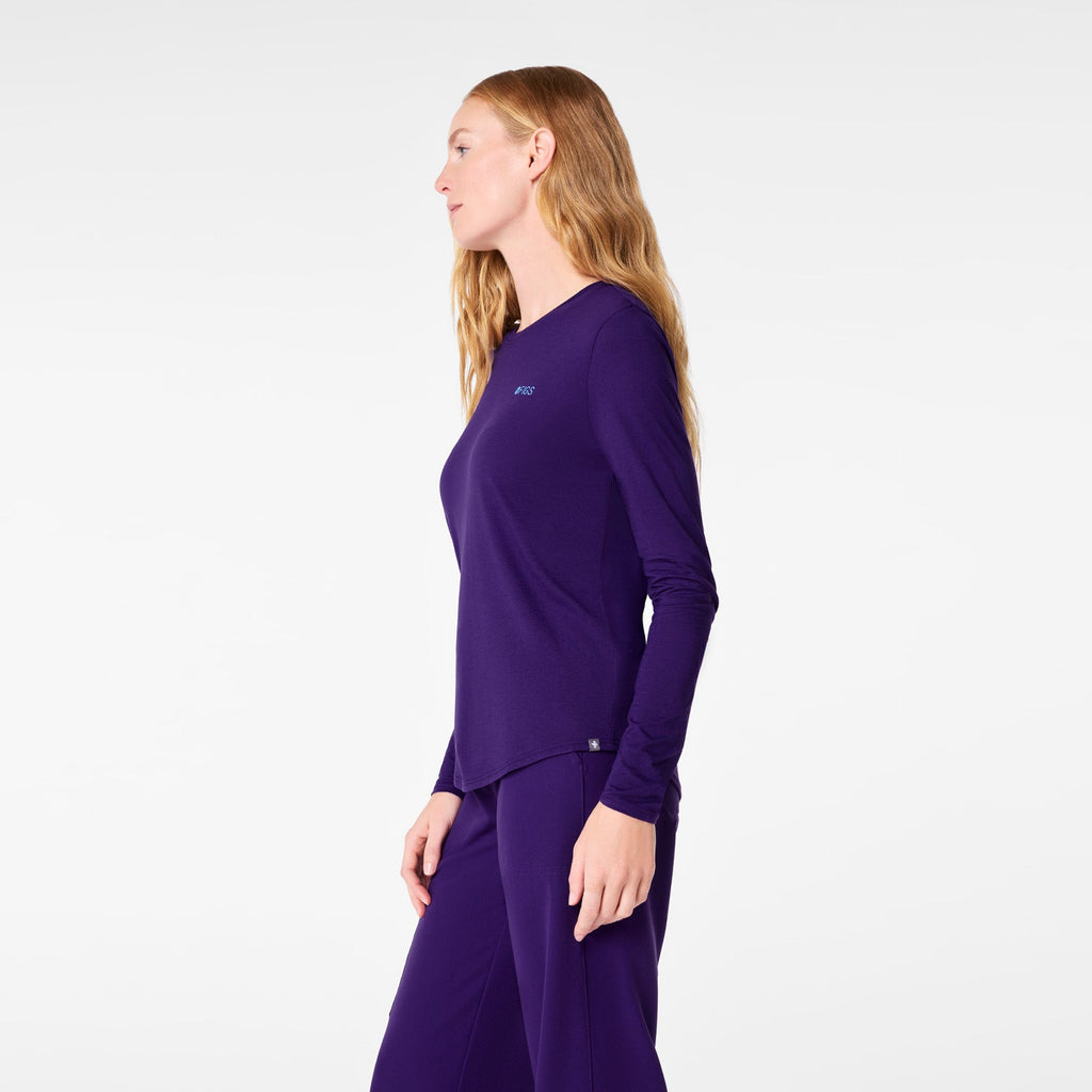 Sleigh Rounds Long-Sleeve Underscrub - Purple Pulse