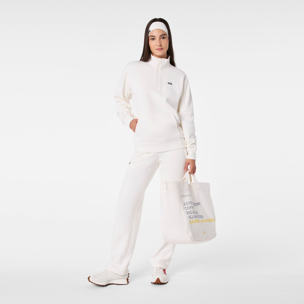 A Very Large Needle Canvas Tote - Off White