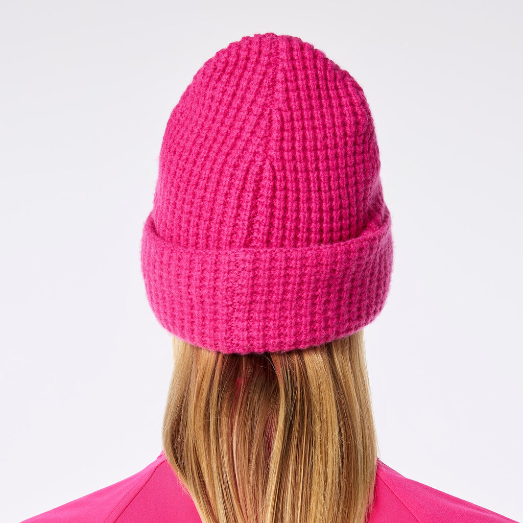 Waffle Beanie - Shocking Pink
