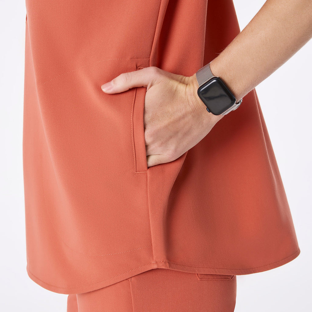 Rafaela Oversized Scrub Top™ - Spiced Cider