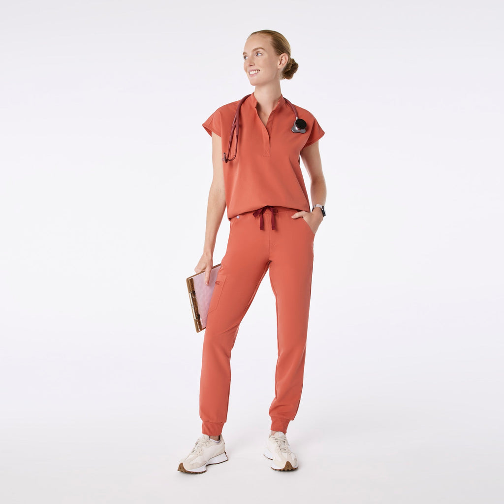 Rafaela Oversized Scrub Top™ - Spiced Cider