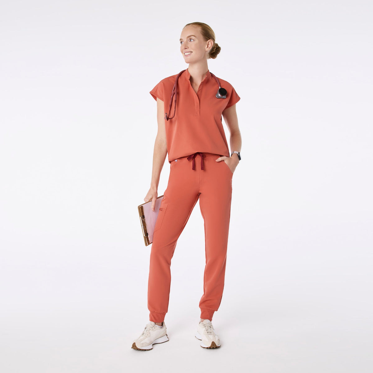 Rafaela Oversized Scrub Top™ - Spiced Cider