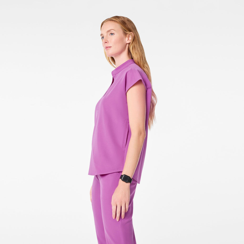 Rafaela Oversized Scrub Top™ - Ultraberry
