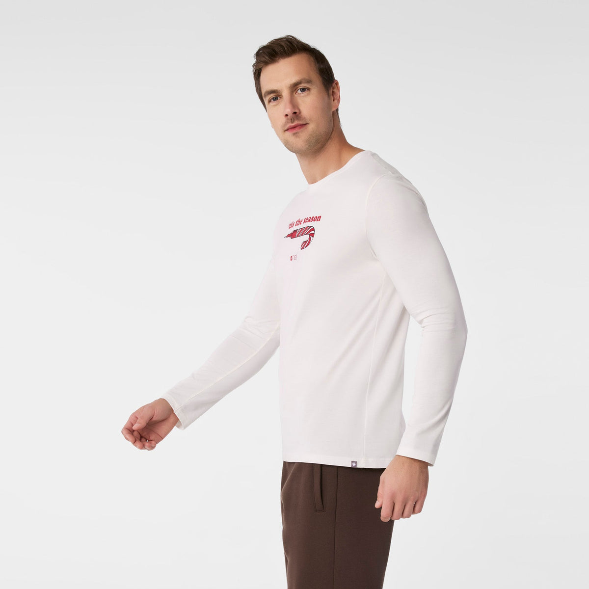 Tis The Season Long-Sleeve Underscrub - Off White
