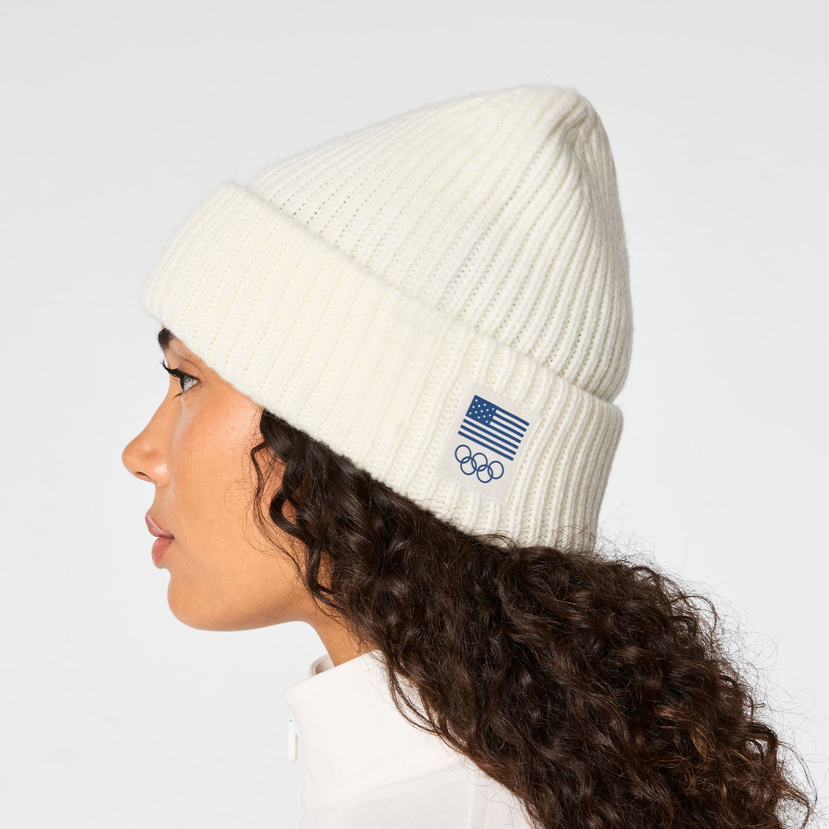 FIGS x Team USA Knit Beanie - Off White