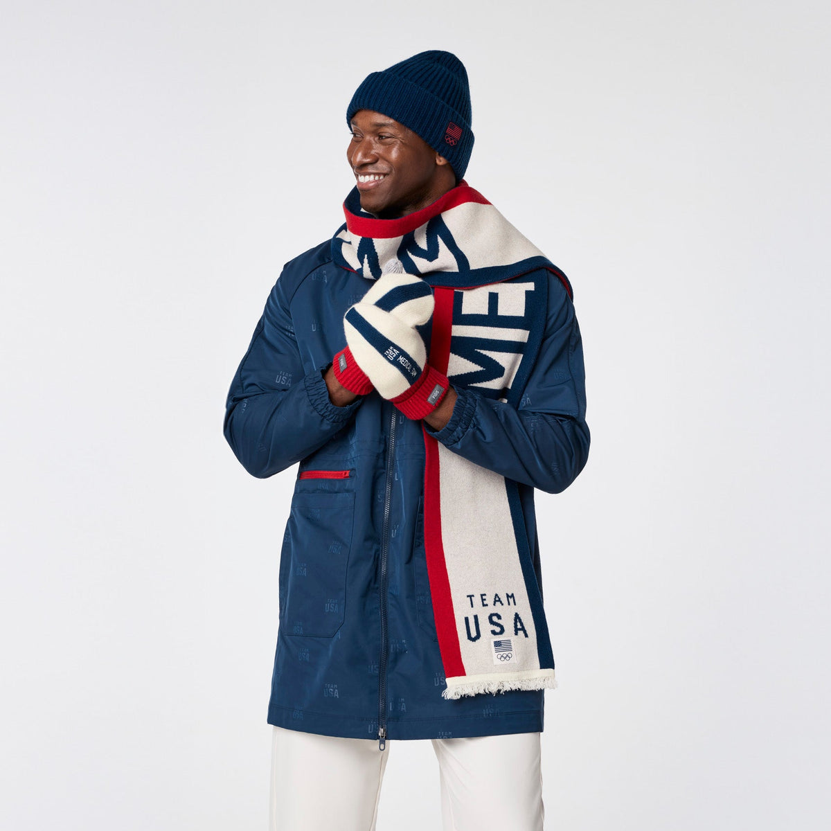 FIGS x Team USA Knit Scarf - Off White