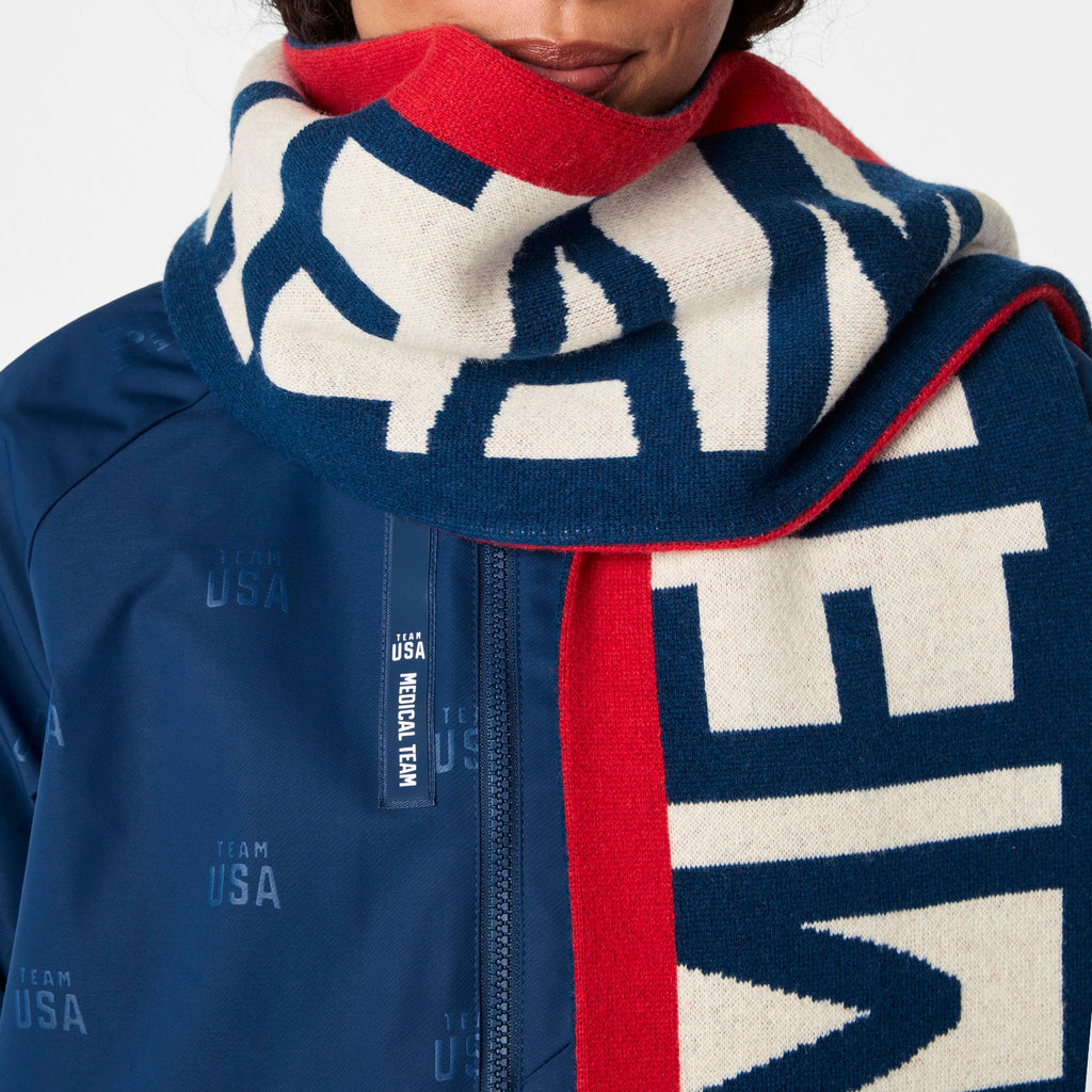FIGS x Team USA Knit Scarf - Off White