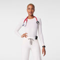 Salta Shimmer Long-Sleeve Underscrub - Off White