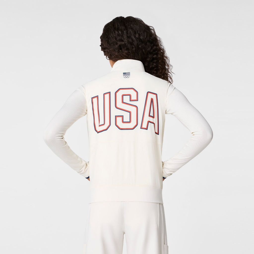 FIGS x Team USA Float Bomber Vest™ - Off White