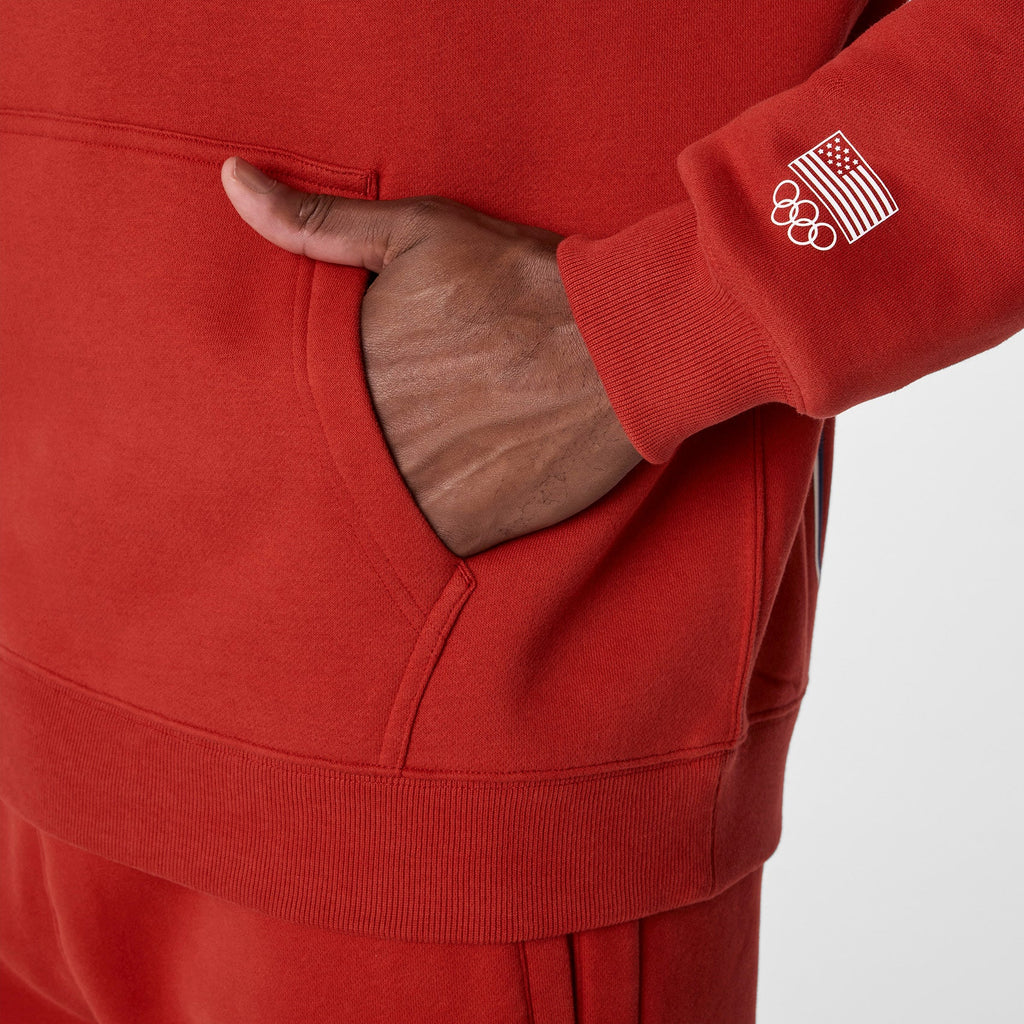 FIGS x Team USA Hoodie Sweatshirt - Team USA Red