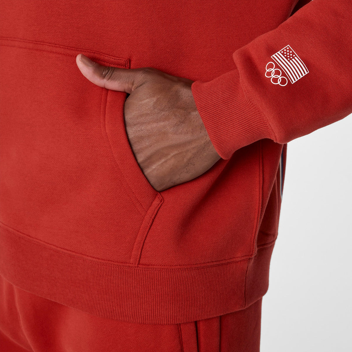 FIGS x Team USA Hoodie Sweatshirt - Team USA Red