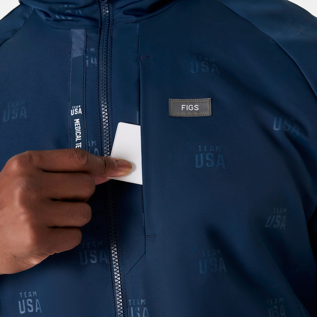 FIGS x Team USA On-Shift Stadium Jacket™ - Team USA Blue