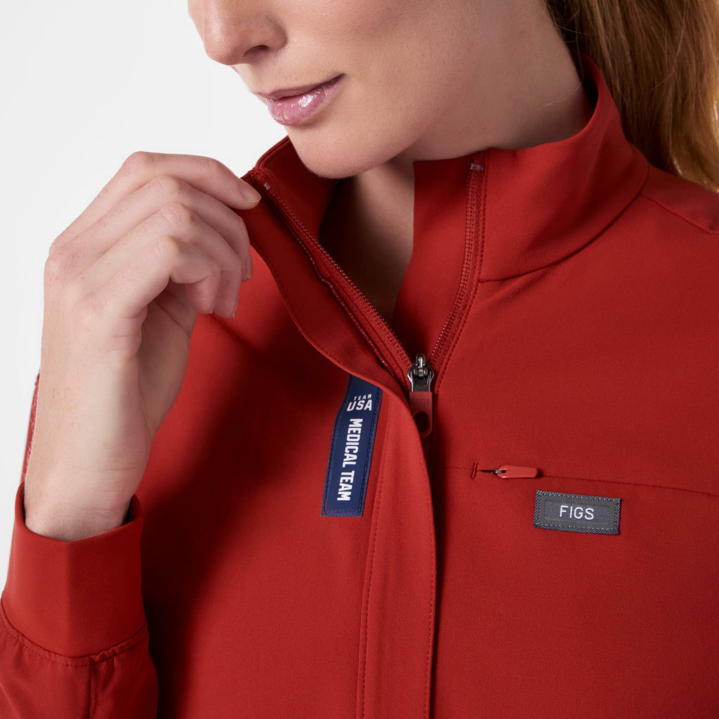 FIGS x Team USA Wide-Leg ScrubJumpsuit™ - Team USA Red