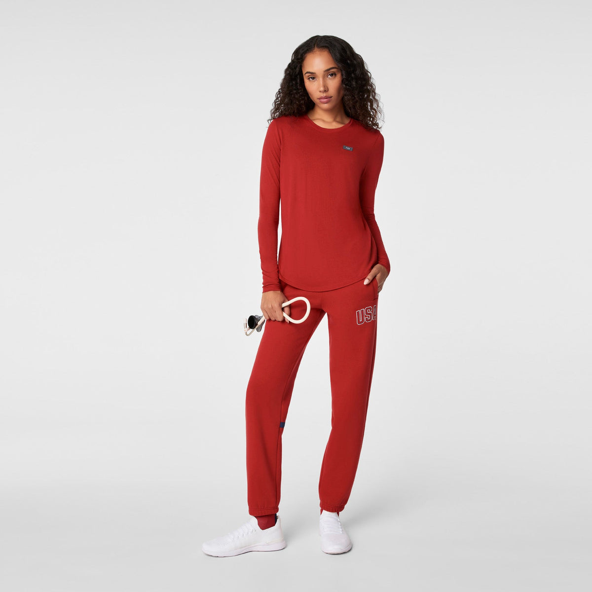FIGS x Team USA Long-Sleeve Underscrub - Team USA Red