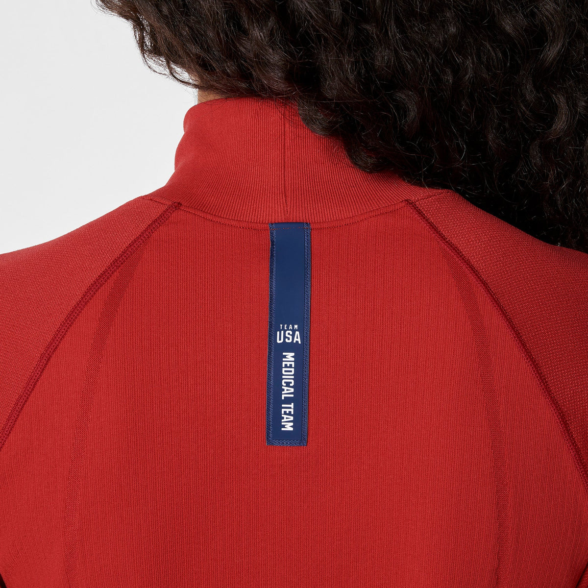 FIGS x Team USA Mock-Neck Long-Sleeve Underscrub - Team USA Red