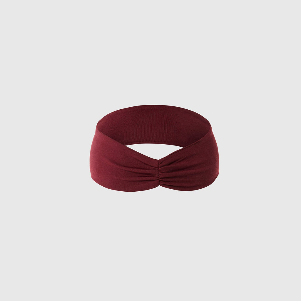 FIGS Cinched Headband - Burgundy
