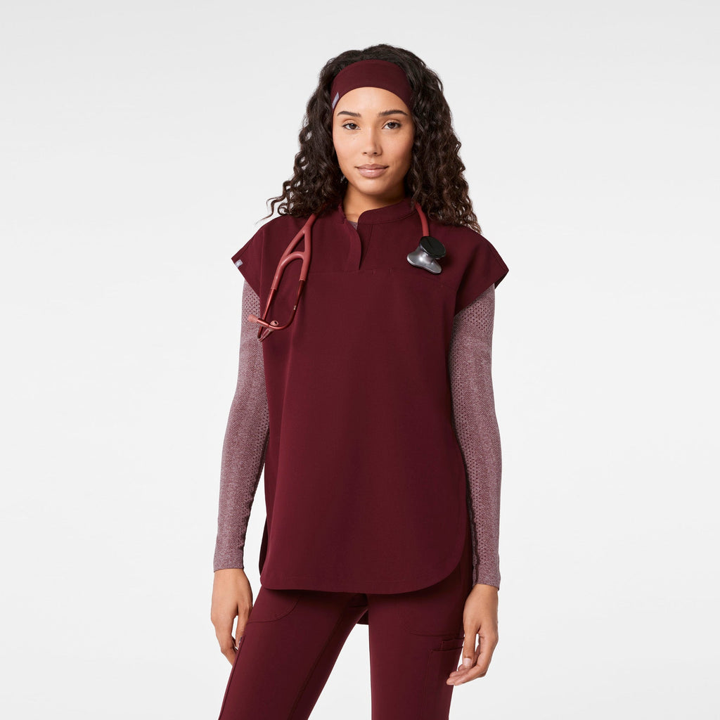 FIGS Cinched Headband - Burgundy