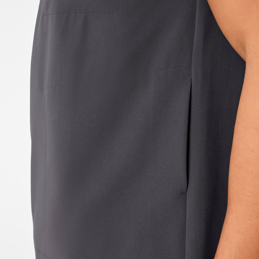 Arad Polo Scrub Top - Charcoal