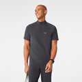 Timmons Mock-Neck Scrub Top - Charcoal