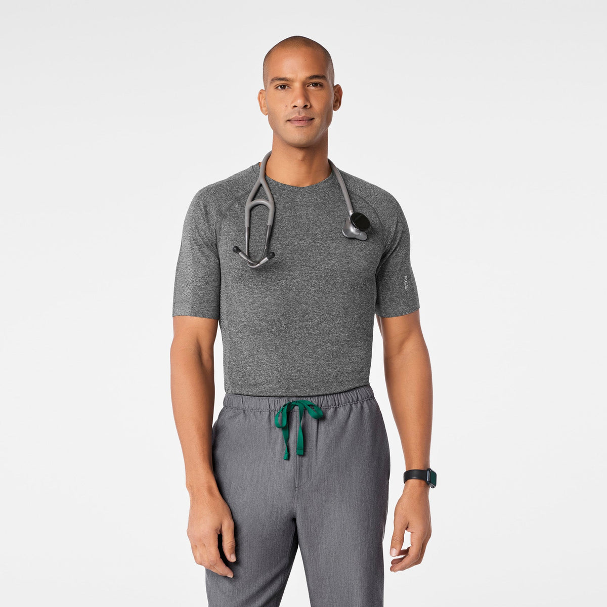 Makato Seamless Short-Sleeve Underscrub - Graphite